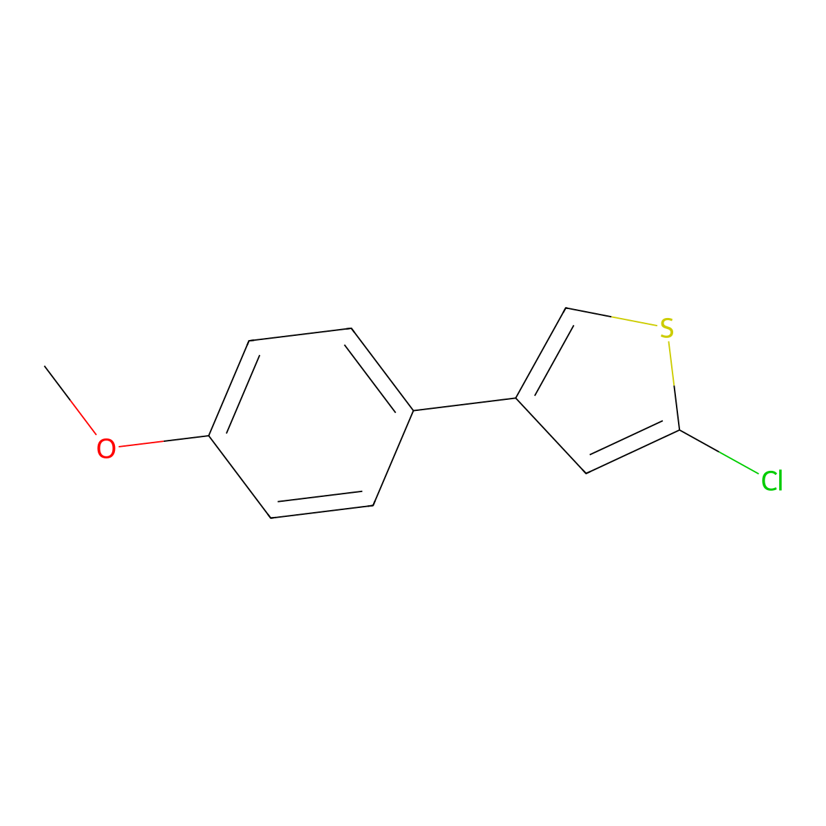 2-Chloro-4-(4-methoxyphenyl)thiophene molecular structure, CAS 54095-29-3