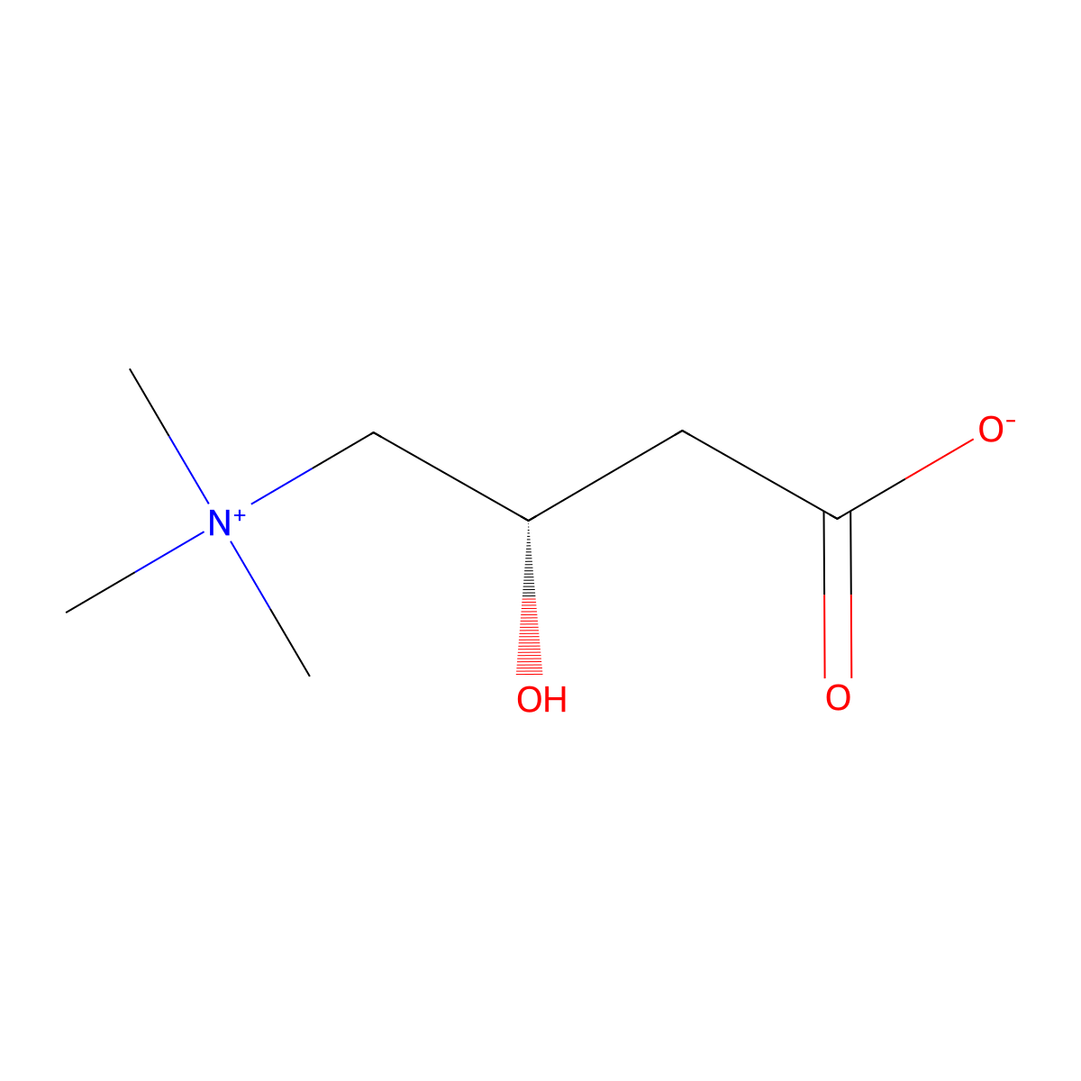 D-Carnitine molecular structure, CAS 541-14-0