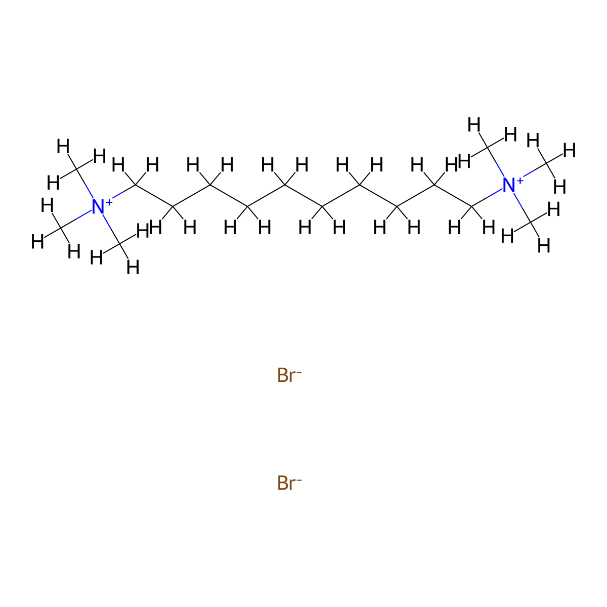 Decamethonium dibromide molecular structure, CAS 541-22-0
