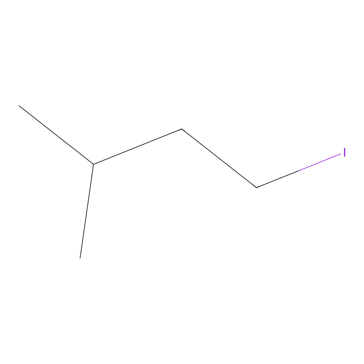 1-Iodo-3-methylbutane molecular structure, CAS 541-28-6
