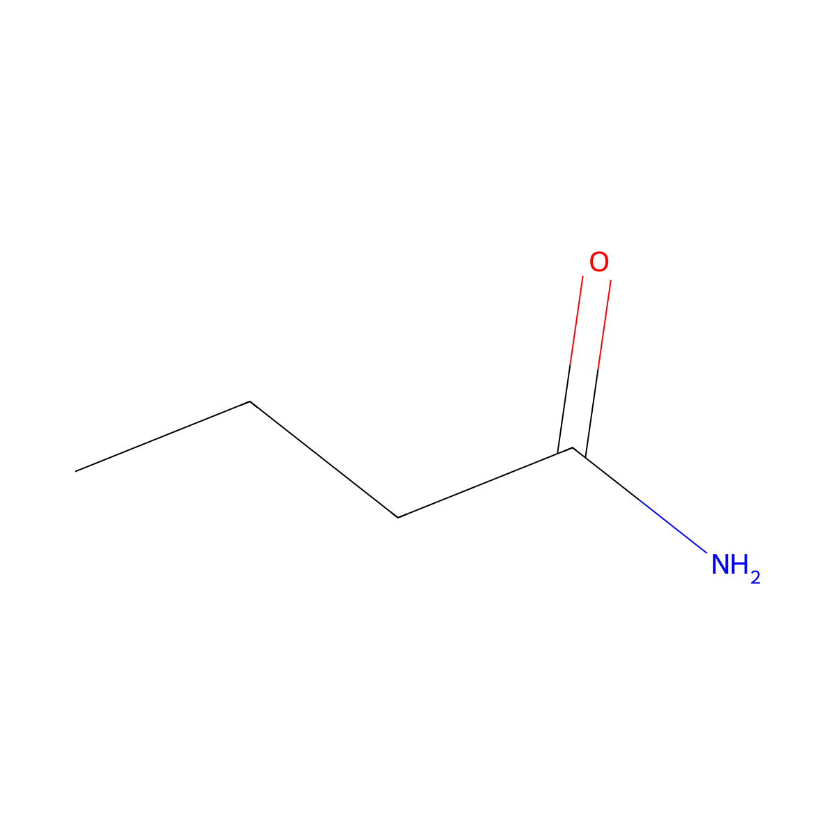 Butyramide molecular structure, CAS 541-35-5
