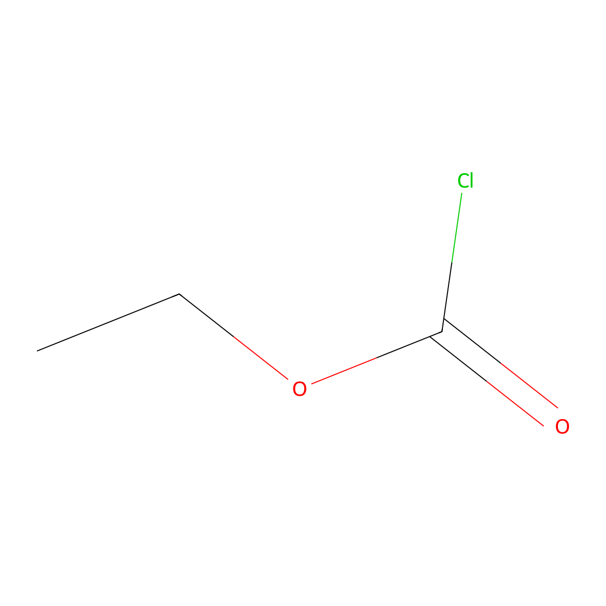 Ethyl chloroformate molecular structure, CAS 541-41-3