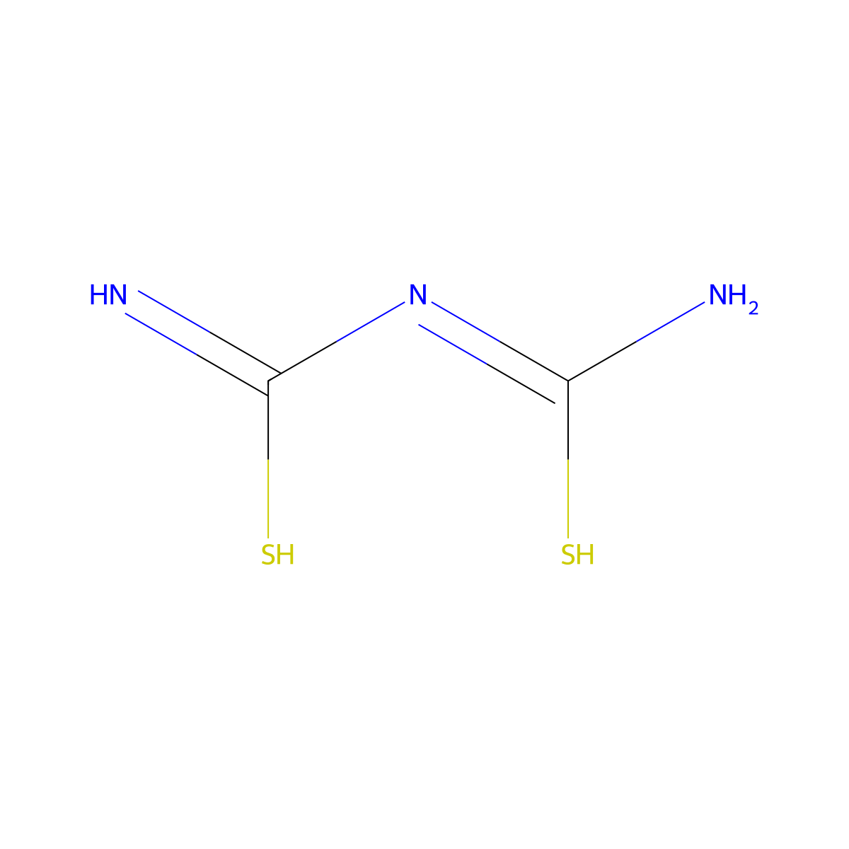 N-[amino(sulfanyl)methylidene]carbamimidothioic acid molecular structure, CAS 541-53-7