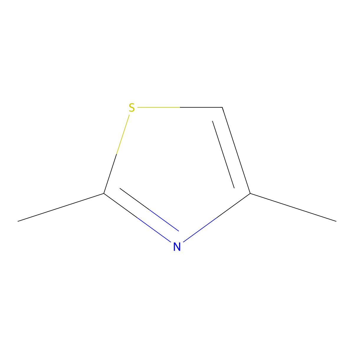2,4-Dimethylthiazole molecular structure, CAS 541-58-2