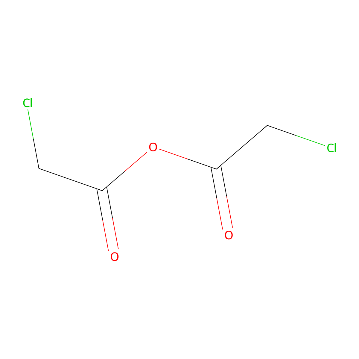 Chloroacetic anhydride molecular structure, CAS 541-88-8