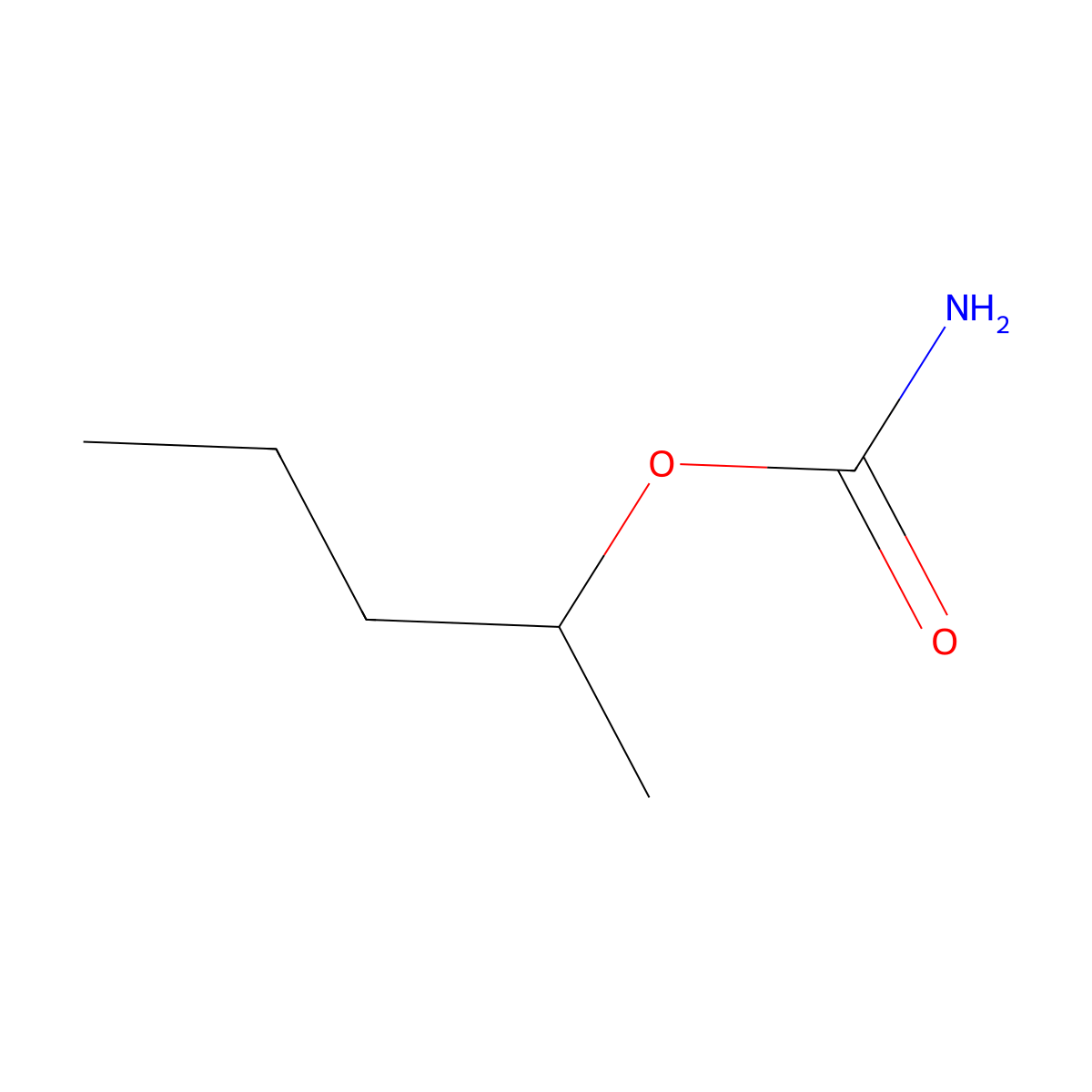 1-Methylbutyl carbamate molecular structure, CAS 541-95-7