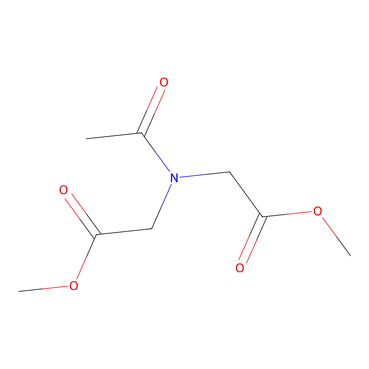 (Acetyl-methoxycarbonylmethyl-amino)-acetic acid methyl ester molecular structure, CAS 5410-10-6
