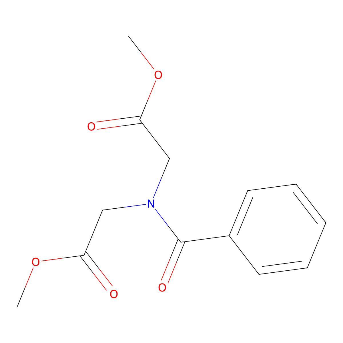 Dimethyl 2,2'-(benzoylimino)diacetate molecular structure, CAS 5410-11-7
