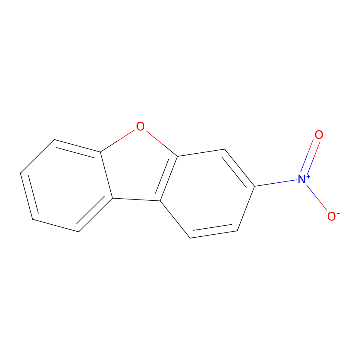 3-Nitrodibenzofuran molecular structure, CAS 5410-97-9
