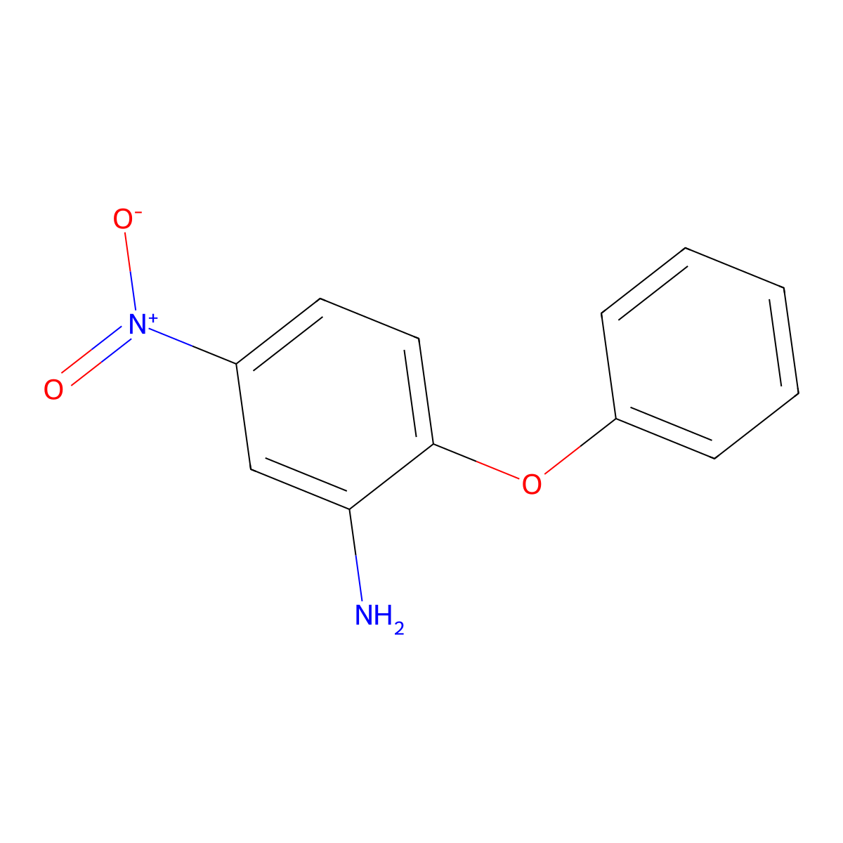 5-Nitro-2-phenoxyaniline molecular structure, CAS 5410-98-0