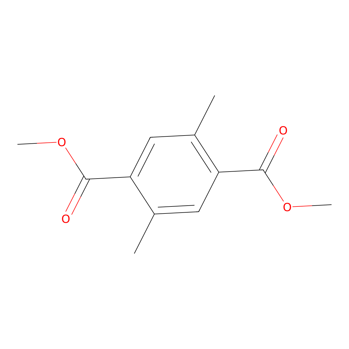 Dimethyl 2,5-dimethylbenzene-1,4-dicarboxylate molecular structure, CAS 54100-53-7