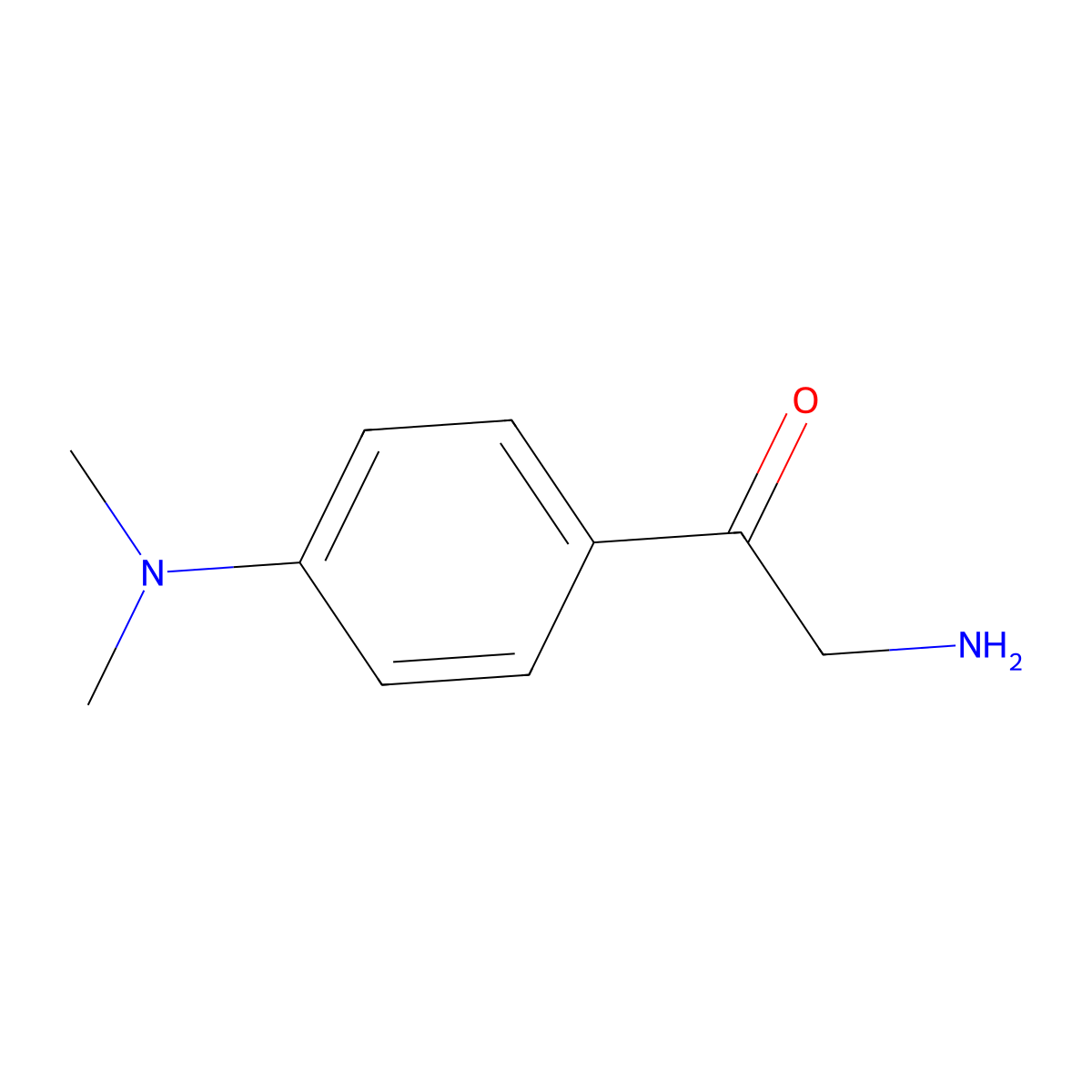 2-Amino-1-[4-(dimethylamino)phenyl]ethan-1-one molecular structure, CAS 54103-73-0
