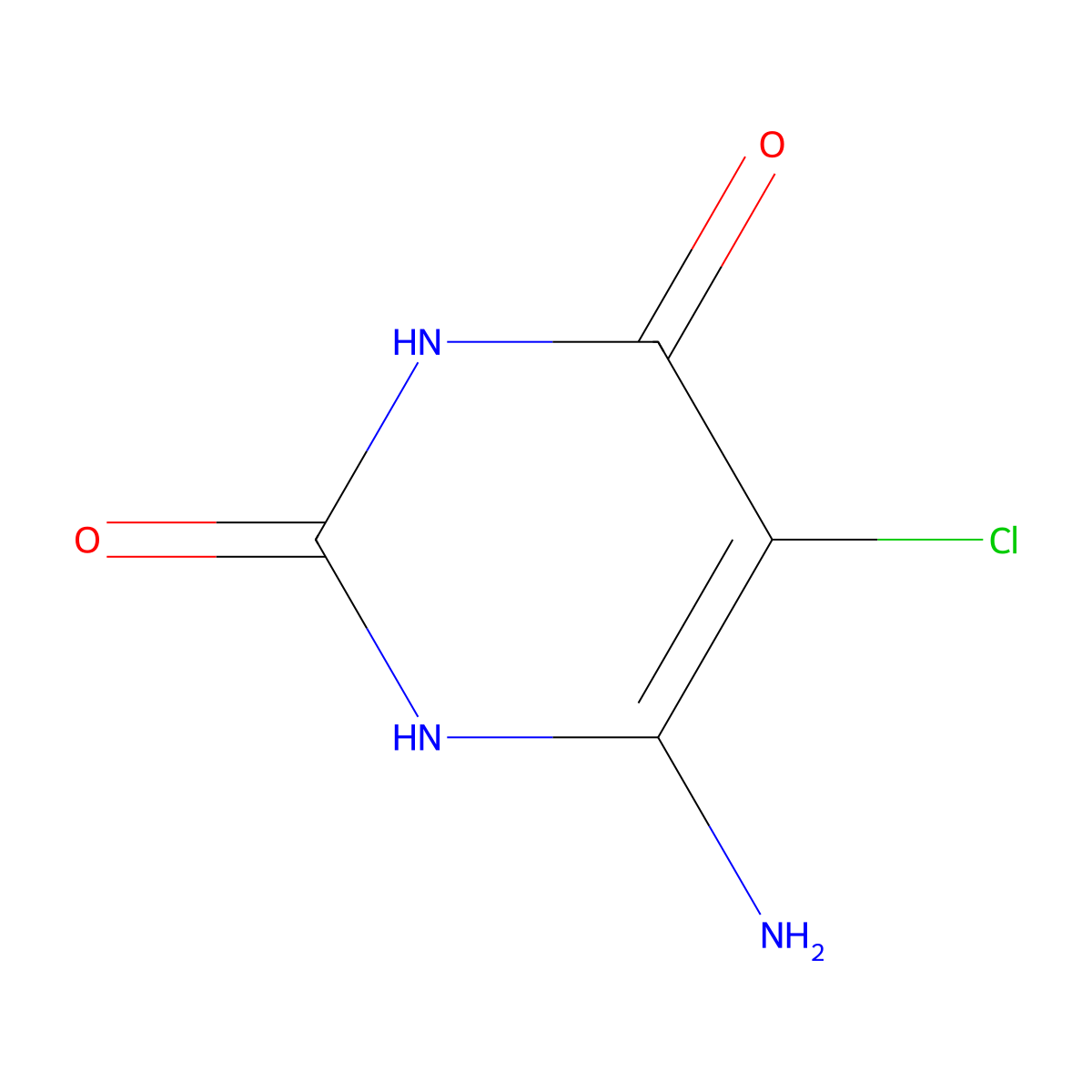 6-Amino-5-chloropyrimidine-2,4(1H,3H)-dione molecular structure, CAS 54107-70-9