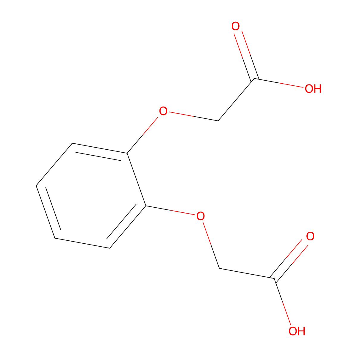 2,2'-(1,2-Phenylenebis(oxy))bisacetic acid molecular structure, CAS 5411-14-3