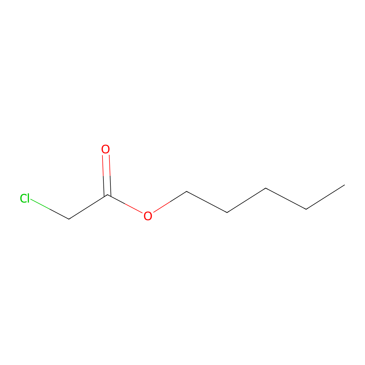 Acetic acid, chloro-, pentyl ester molecular structure, CAS 5411-55-2