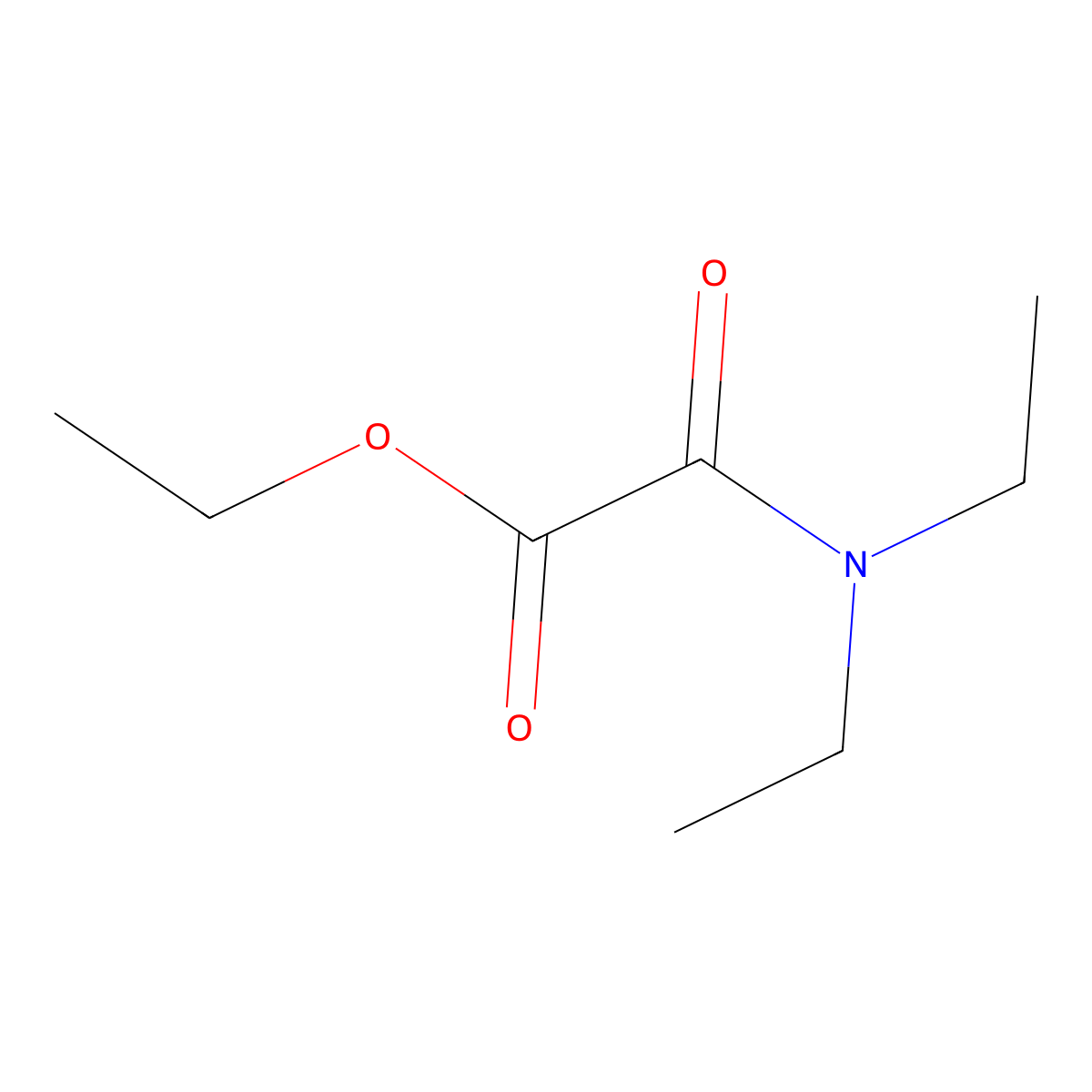 Ethyl N,N-diethyloxamate molecular structure, CAS 5411-58-5