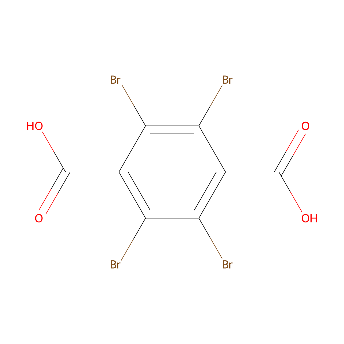 Tetrabromoterephthalic Acid molecular structure, CAS 5411-70-1