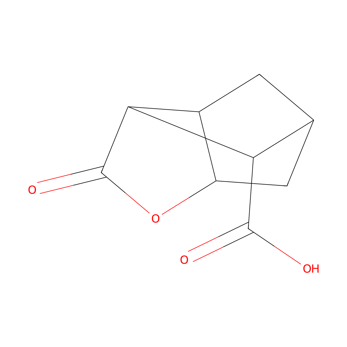 2-oxohexahydro-2H-3,5-methanocyclopenta[b]furan-7-carboxylic acid molecular structure, CAS 5411-71-2