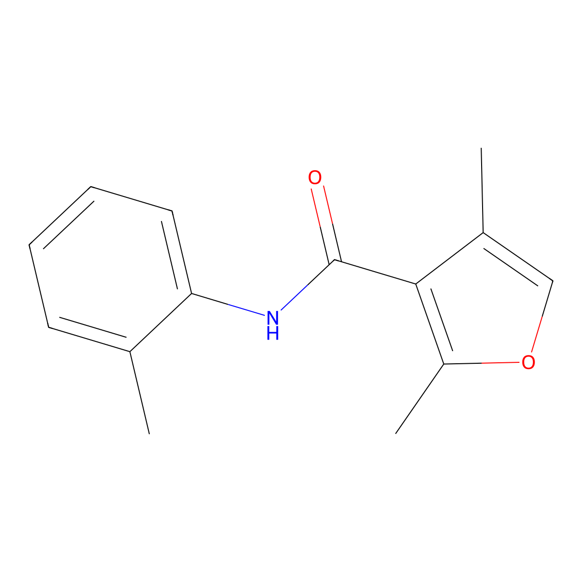 2,4-dimethyl-N-(2-methylphenyl)furan-3-carboxamide molecular structure, CAS 54110-34-8
