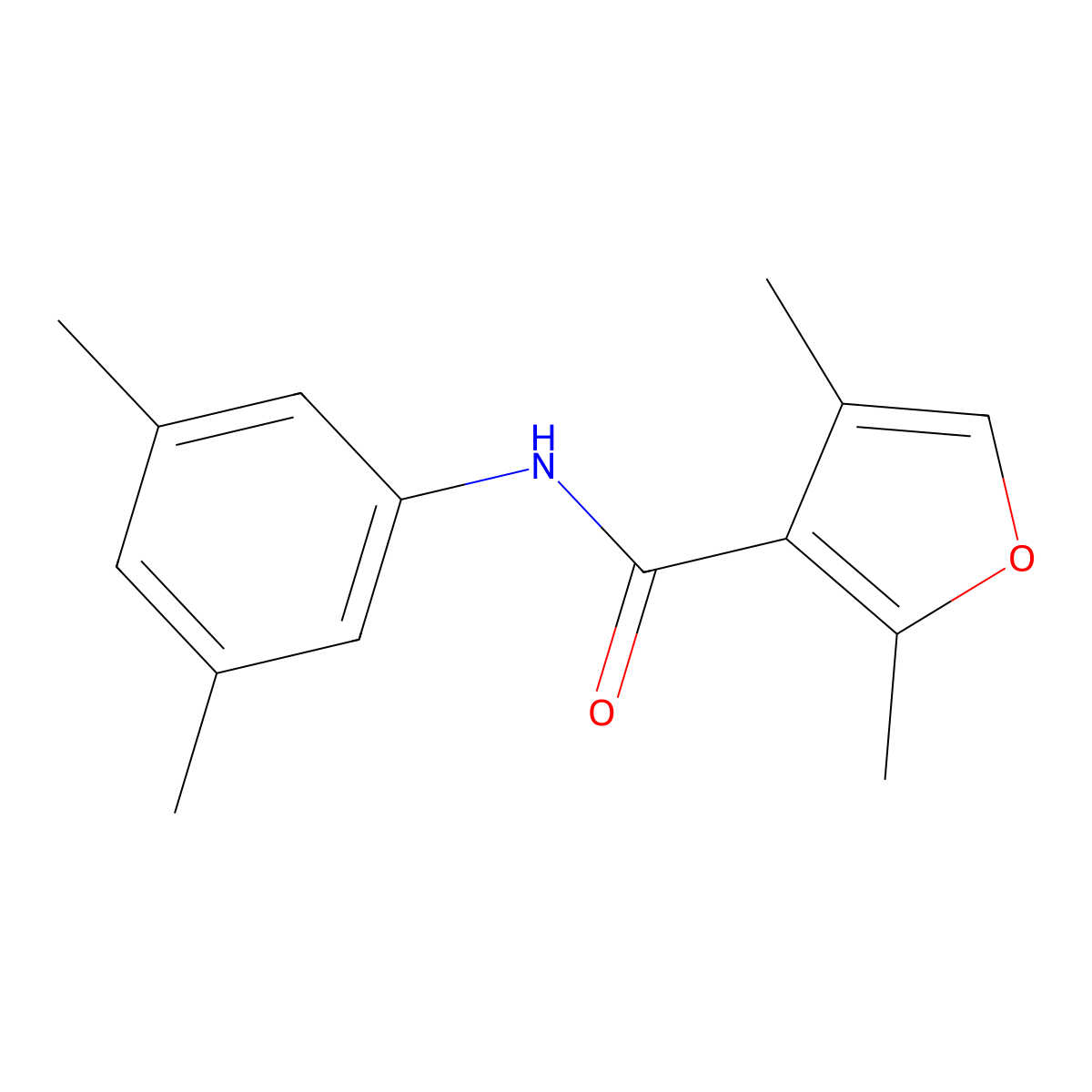N-(3,5-dimethylphenyl)-2,4-dimethylfuran-3-carboxamide molecular structure, CAS 54110-36-0