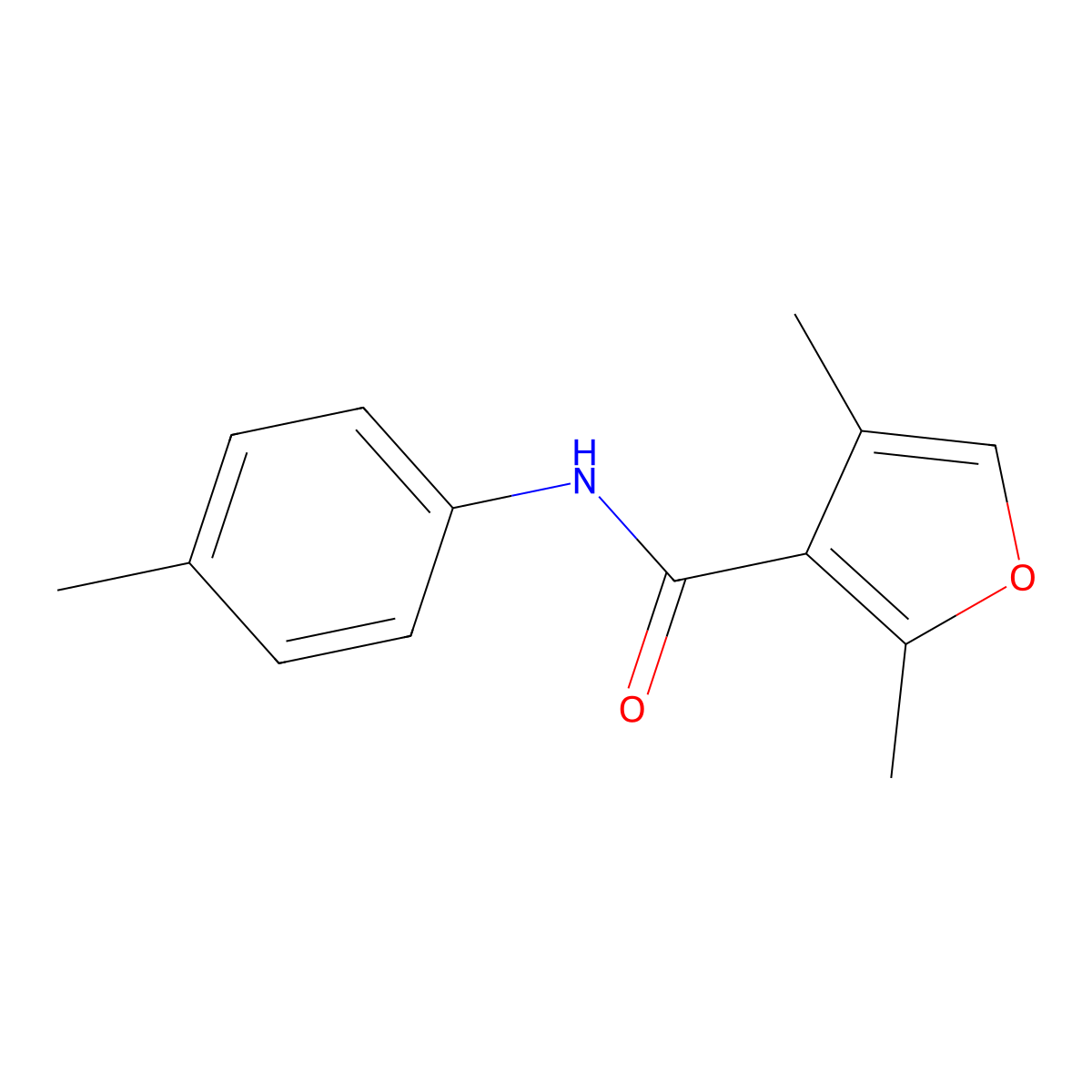 2,4-dimethyl-N-(4-methylphenyl)furan-3-carboxamide molecular structure, CAS 54110-58-6