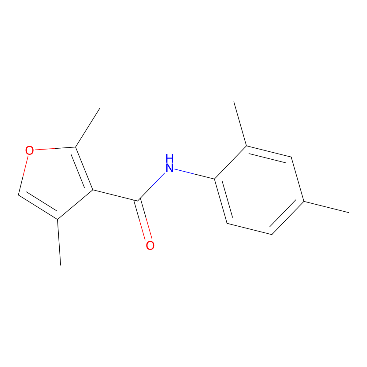 N-(2,4-dimethylphenyl)-2,4-dimethylfuran-3-carboxamide molecular structure, CAS 54110-60-0
