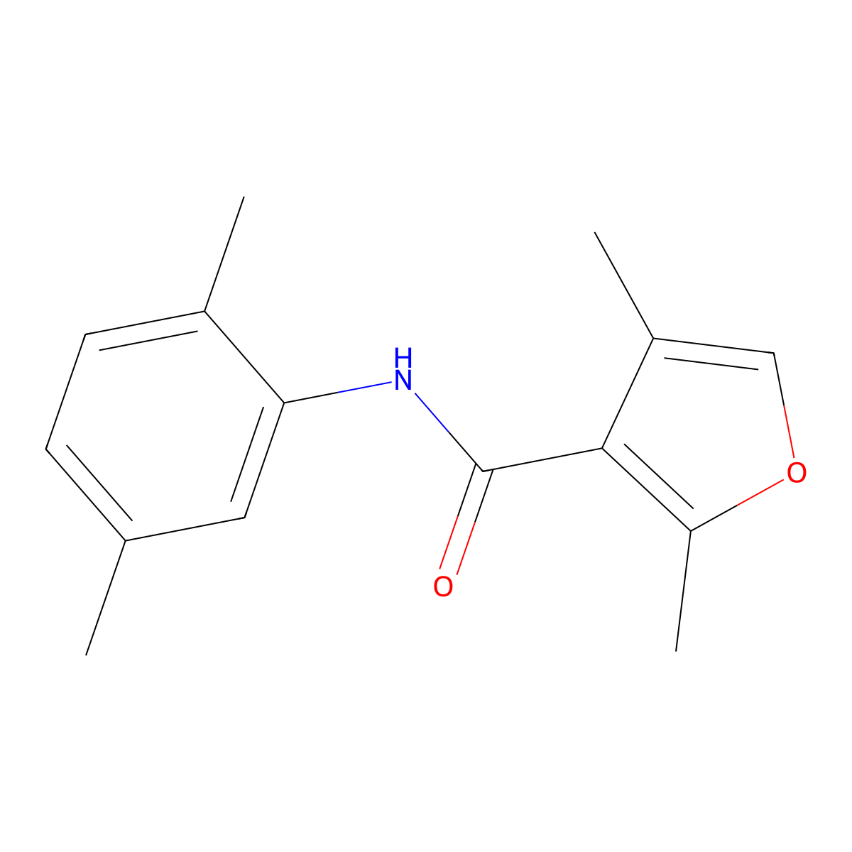 N-(2,5-dimethylphenyl)-2,4-dimethylfuran-3-carboxamide molecular structure, CAS 54110-61-1