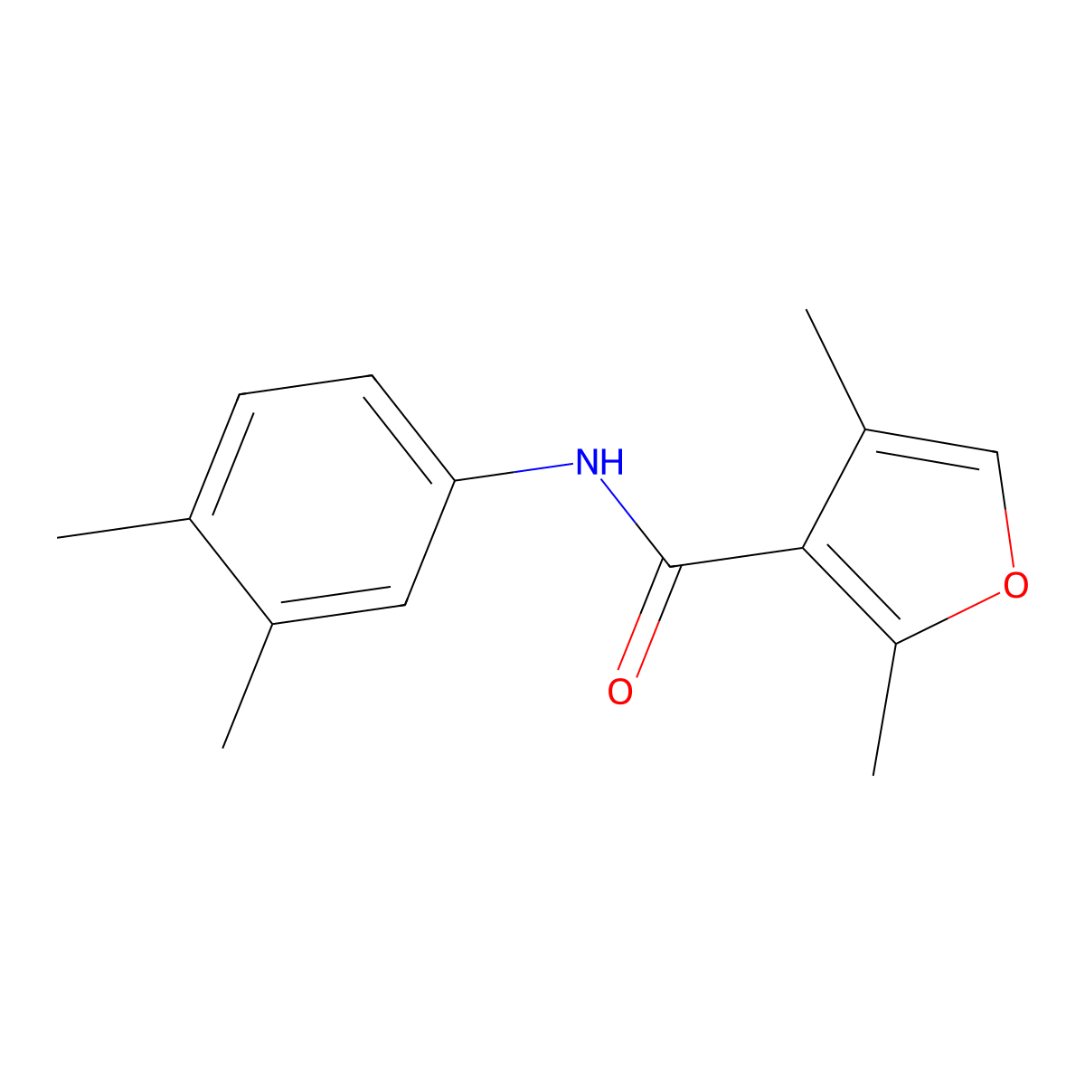 N-(3,4-dimethylphenyl)-2,4-dimethylfuran-3-carboxamide molecular structure, CAS 54110-62-2