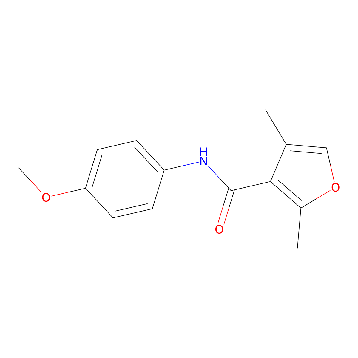 N-(4-methoxyphenyl)-2,4-dimethylfuran-3-carboxamide molecular structure, CAS 54110-67-7