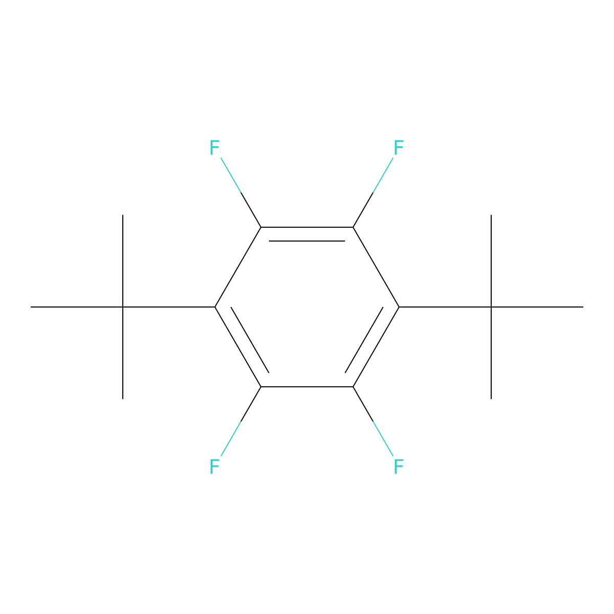 1,4-DI-Tert-butyl-2,3,5,6-tetrafluorobenzene molecular structure, CAS 54111-17-0