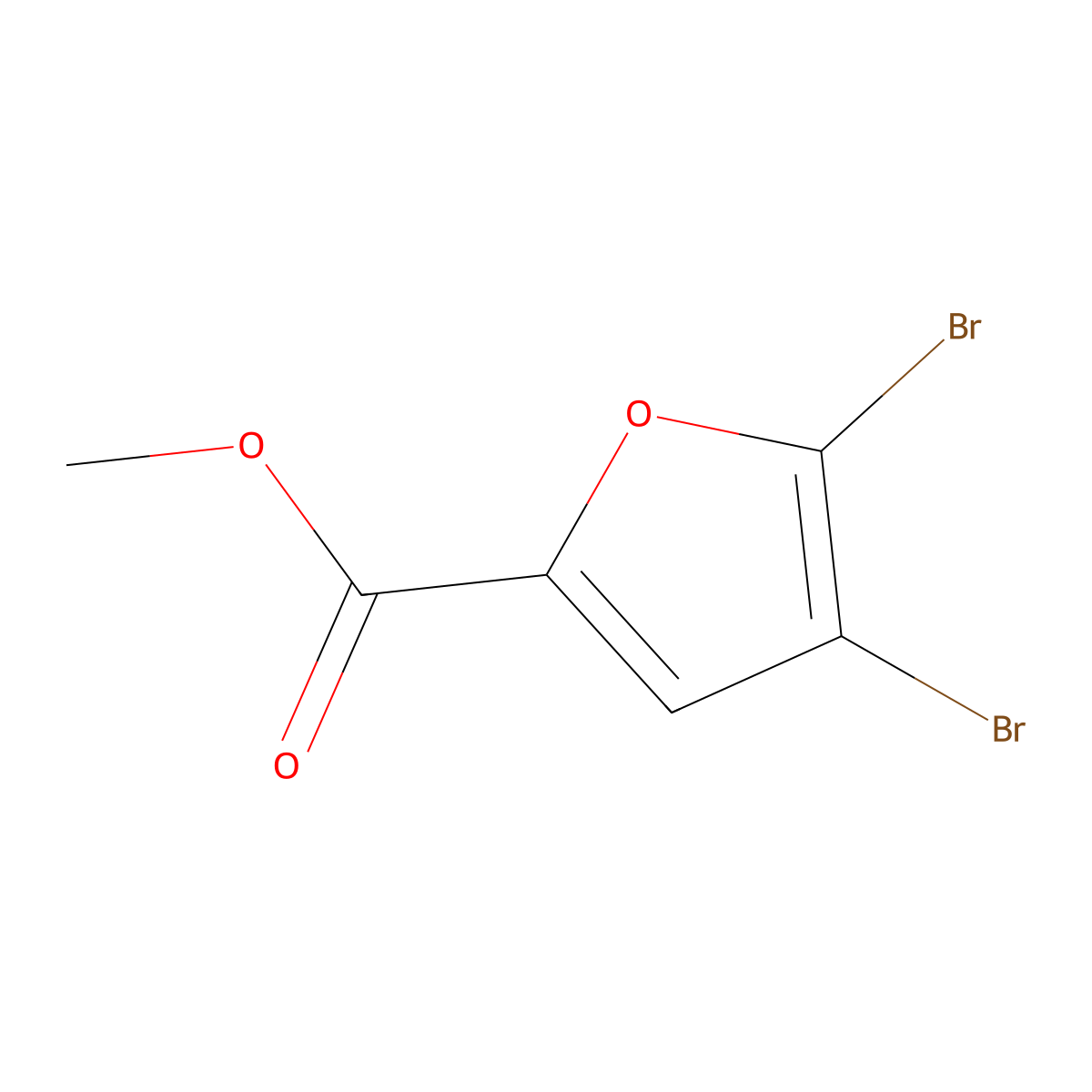 Methyl 4,5-Dibromo-2-furancarboxylate molecular structure, CAS 54113-41-6