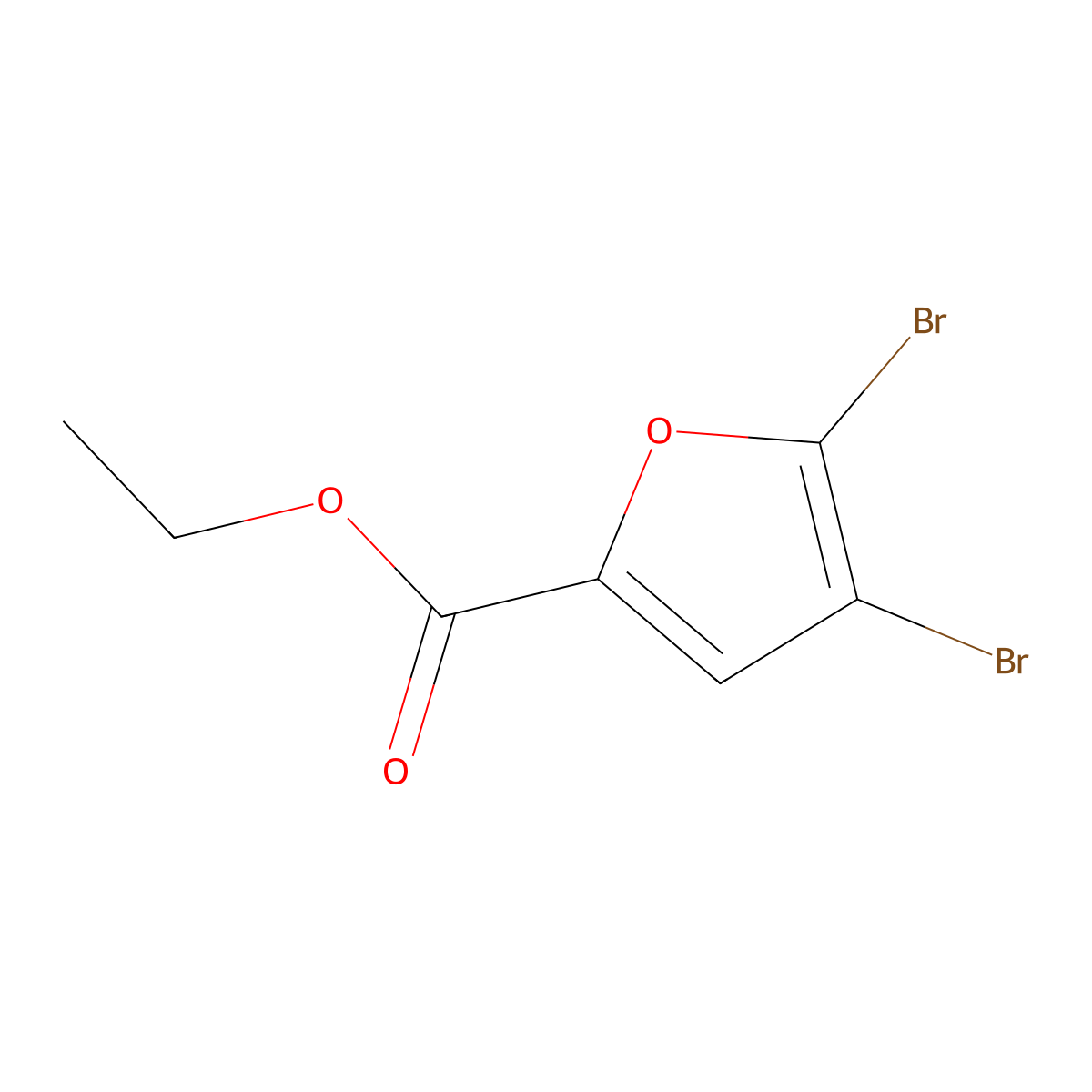 Ethyl 4,5-dibromofuran-2-carboxylate molecular structure, CAS 54113-42-7