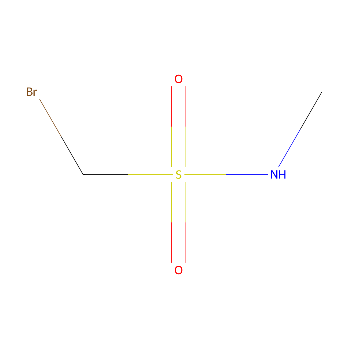 1-bromo-N-methylmethanesulfonamide molecular structure, CAS 54114-55-5
