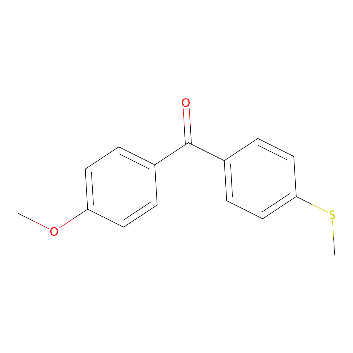 4-Methoxy-4'-thiomethylbenzophenone molecular structure, CAS 54118-72-8
