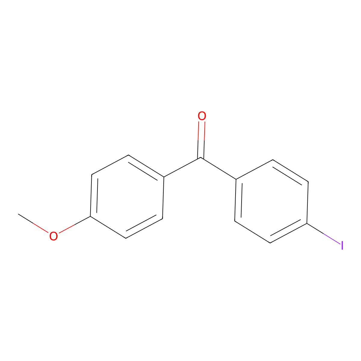 (4-Iodophenyl)(4-methoxyphenyl)methanone molecular structure, CAS 54118-73-9