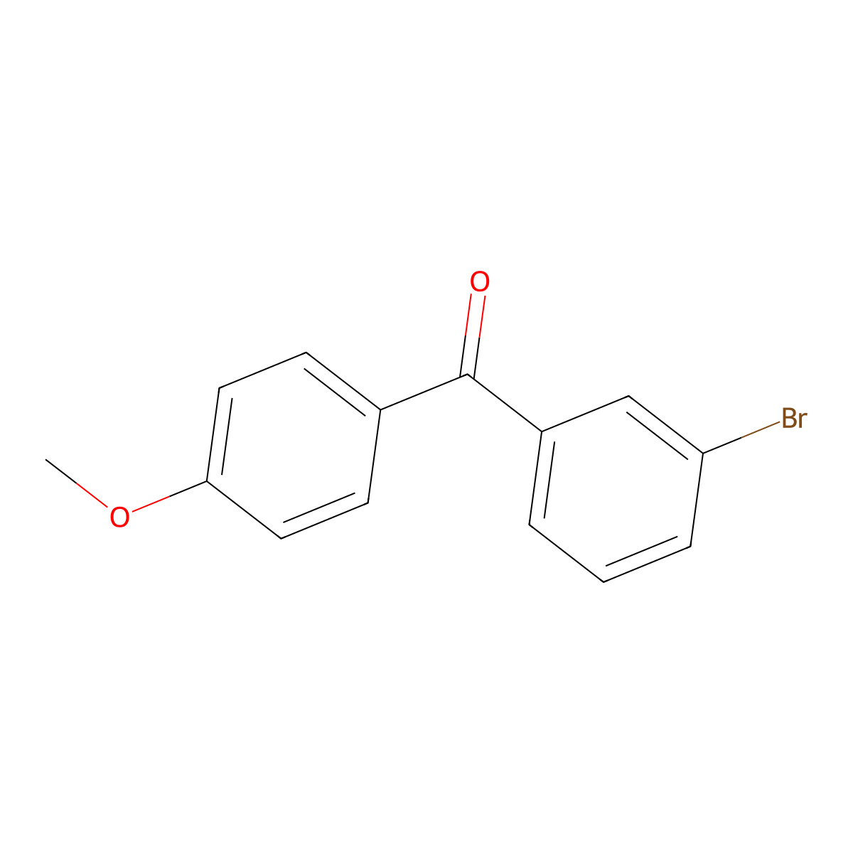 (3-Bromophenyl)(4-methoxyphenyl)methanone molecular structure, CAS 54118-76-2