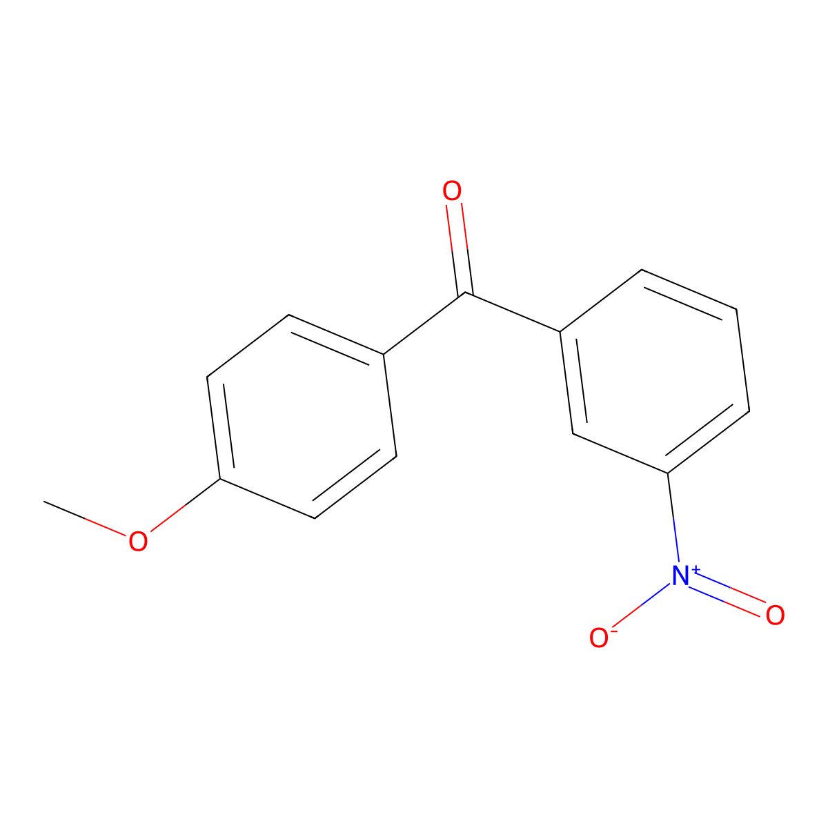 (4-Methoxyphenyl)(3-nitrophenyl)methanone molecular structure, CAS 54118-78-4