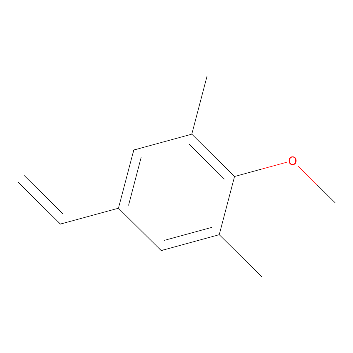 5-Ethenyl-2-methoxy-1,3-dimethylbenzene molecular structure, CAS 54119-42-5