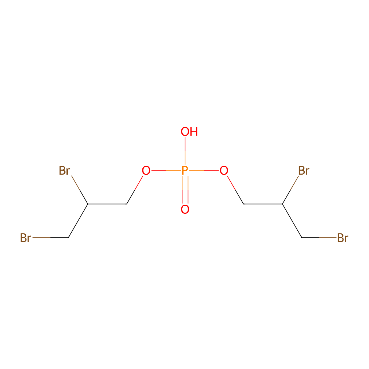 1-Propanol, 2,3-dibromo-, 1,1'-(hydrogen phosphate) molecular structure, CAS 5412-25-9