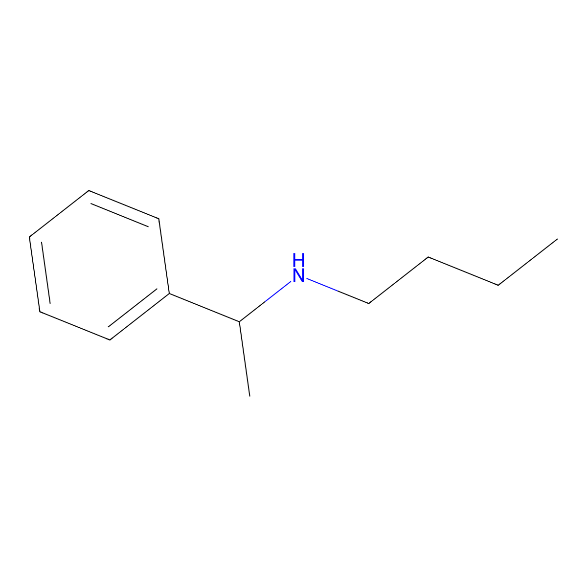 N-Butyl-alpha-methylbenzenemethanamine molecular structure, CAS 5412-64-6