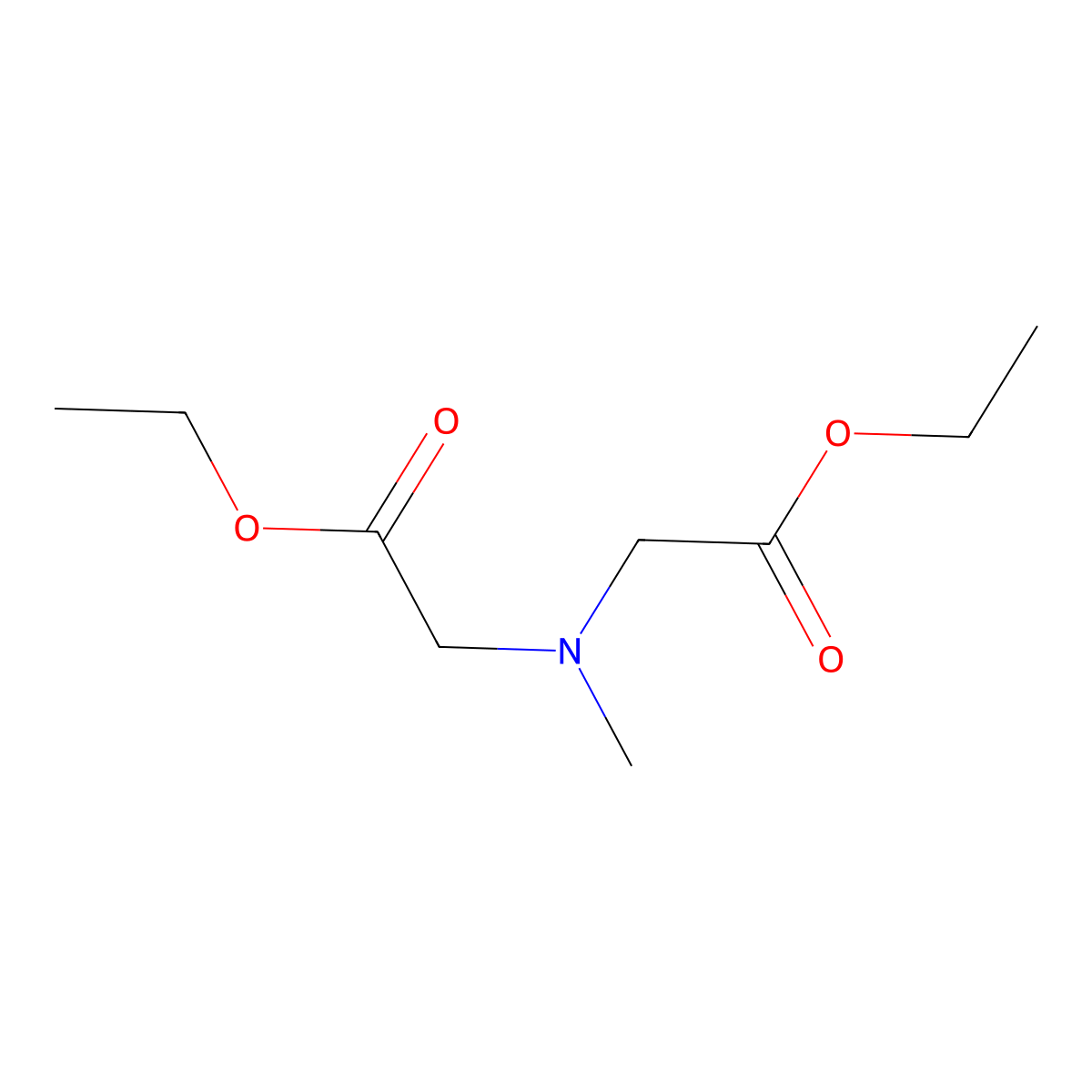 Ethyl N-(2-ethoxy-2-oxoethyl)-N-methylglycinate molecular structure, CAS 5412-66-8