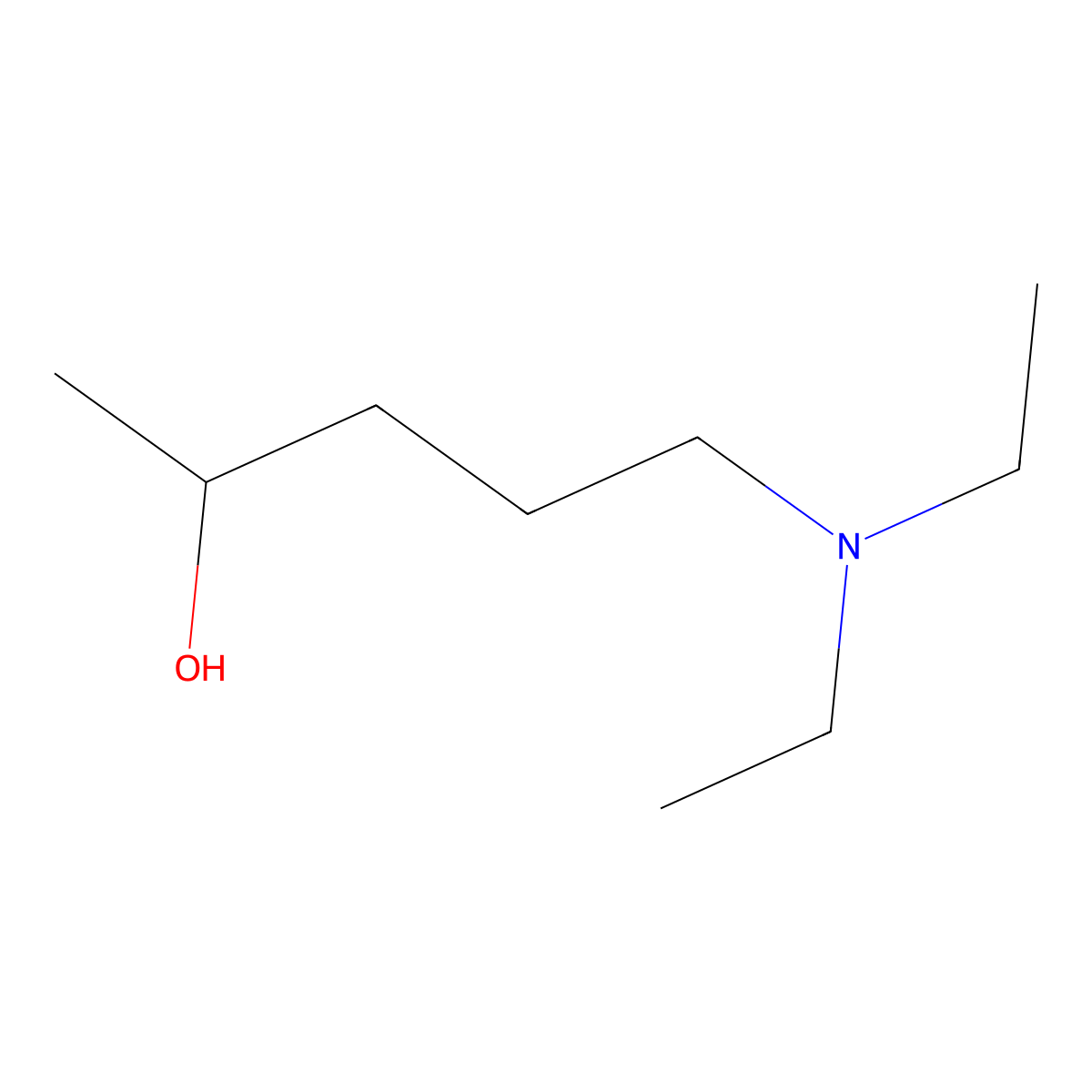 5-Diethylamino-2-pentanol molecular structure, CAS 5412-69-1