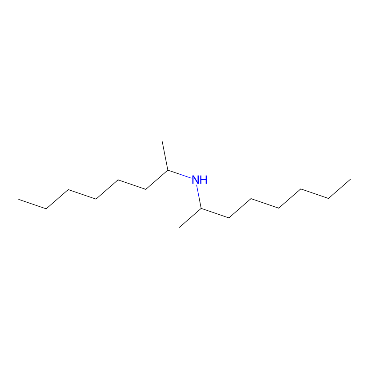 2-Octanamine, N-(1-methylheptyl)- molecular structure, CAS 5412-92-0