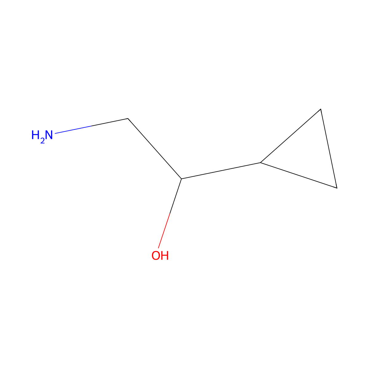 2-Amino-1-cyclopropylethan-1-ol molecular structure, CAS 54120-02-4