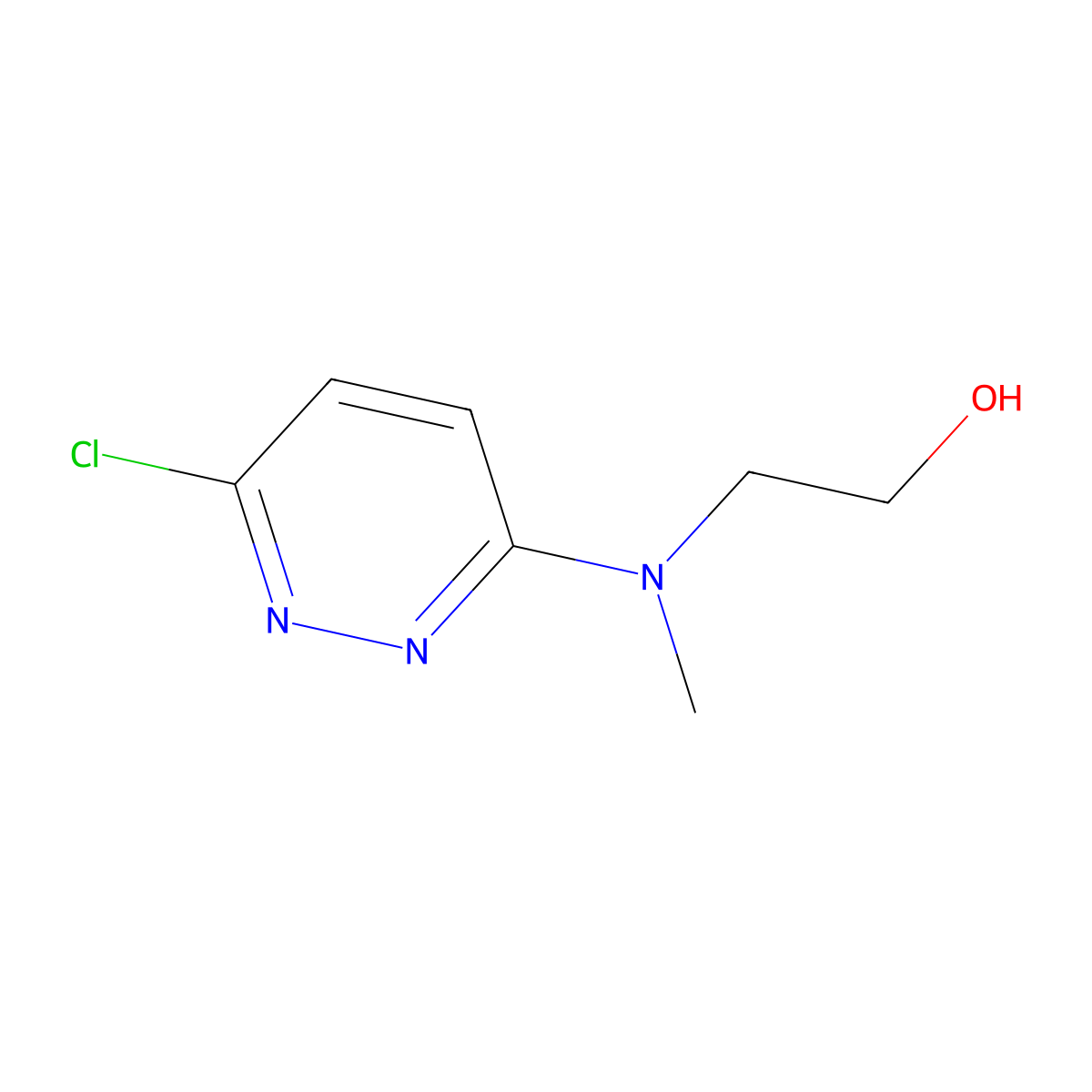 2-((6-Chloropyridazin-3-yl)(methyl)amino)ethanol molecular structure, CAS 54121-11-8