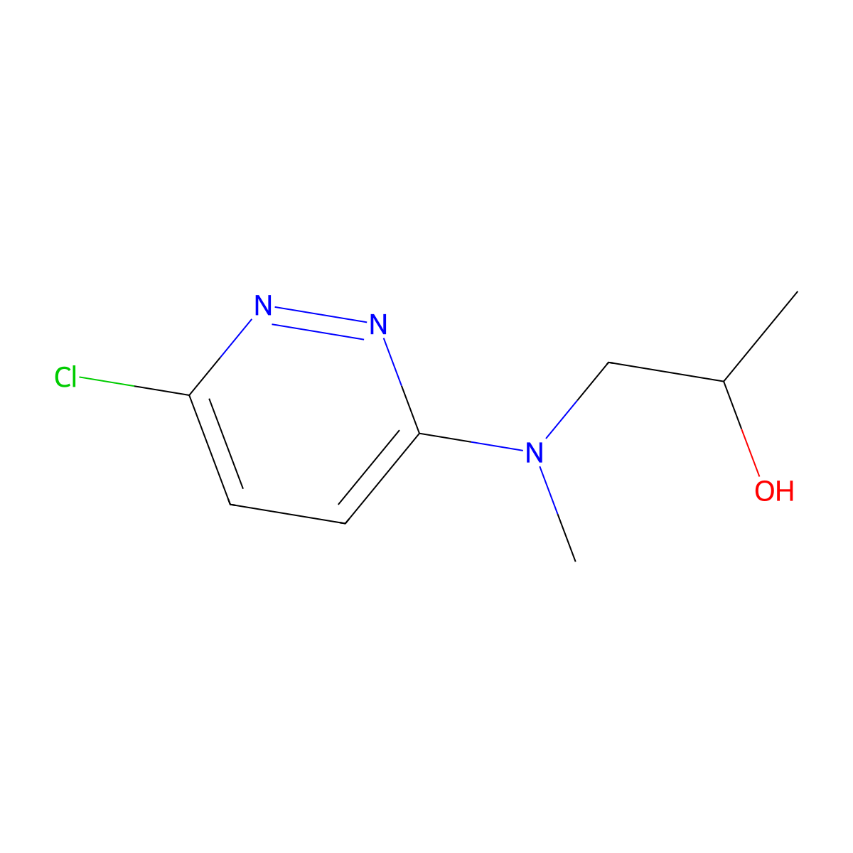 1-((6-Chloropyridazin-3-yl)(methyl)amino)propan-2-ol molecular structure, CAS 54121-12-9