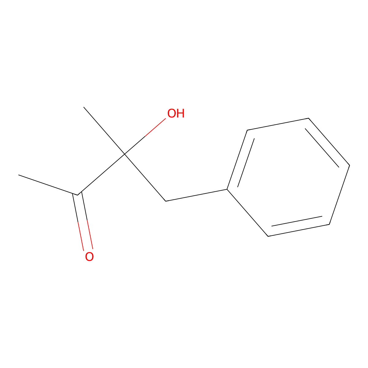 3-Hydroxy-3-methyl-4-phenylbutan-2-one molecular structure, CAS 54123-76-1