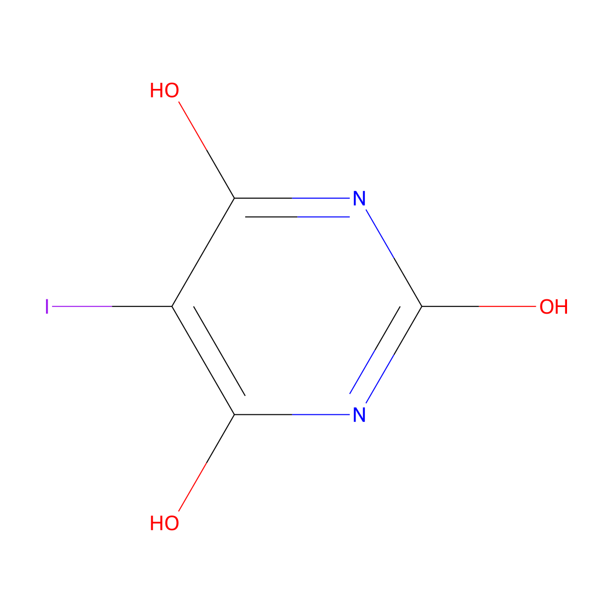 5-Iodopyrimidine-2,4,6-triol molecular structure, CAS 54124-12-8