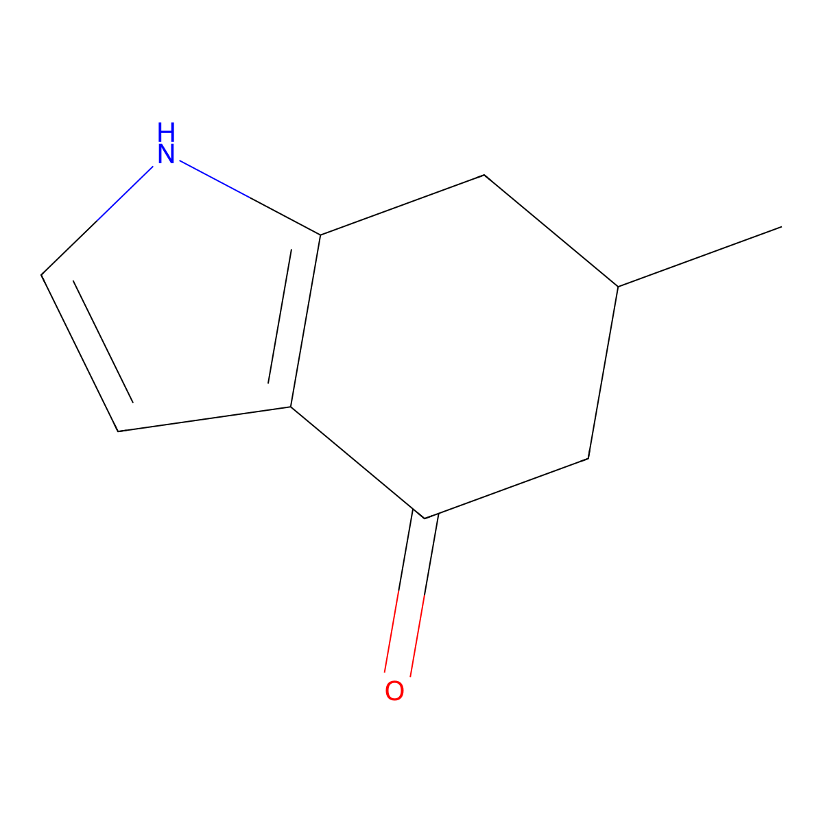 6-Methyl-1,5,6,7-tetrahydro-4H-indol-4-one molecular structure, CAS 54124-86-6