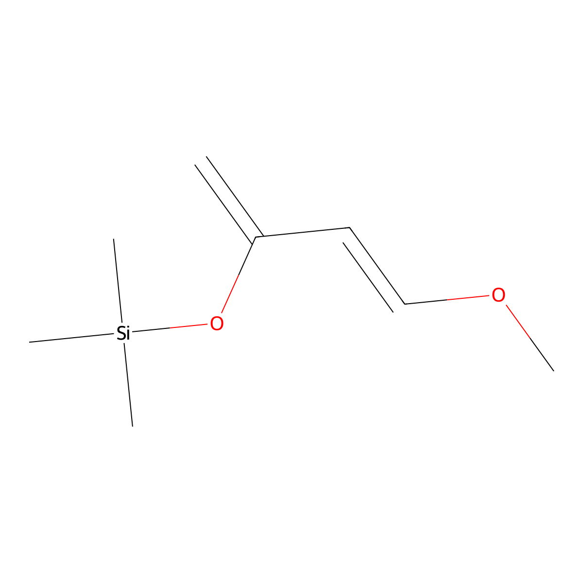 trans-1-Methoxy-3-trimethylsilyloxy-1,3-butadiene molecular structure, CAS 54125-02-9